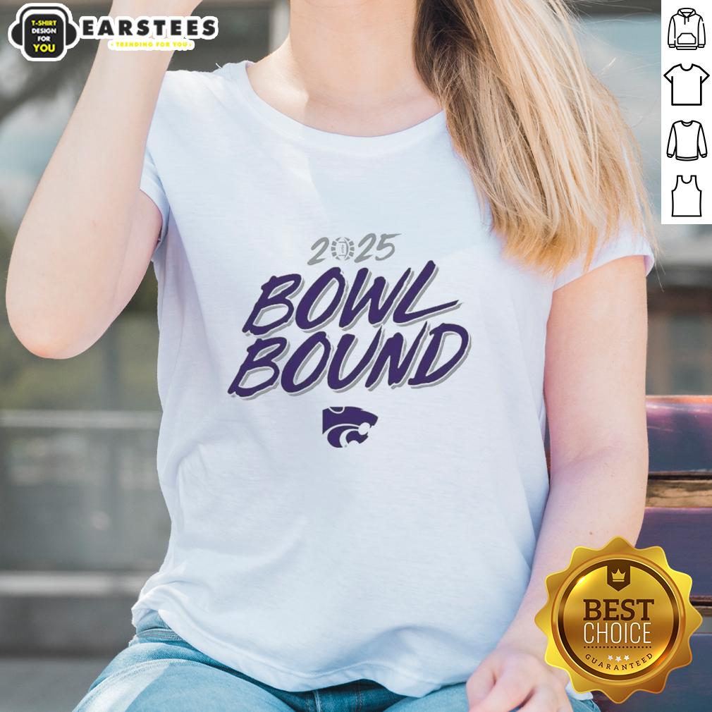 premium-kansas-state-wildcats-2025-bowl-bound-ladies-tee Premium Kansas State Wildcats 2025 Bowl Bound ladies tee in purple, featuring team logo and stylish design for fans.