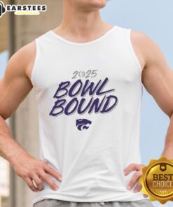 Premium Kansas State Wildcats 2025 Bowl Bound tank top featuring team colors and logo, perfect for game day.
