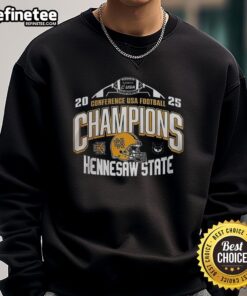 Alt Text: Premium Kennesaw State 2025 C-USA Football Conference Champions sweatshirt featuring logo and winning design.