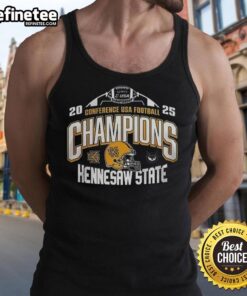Premium Kennesaw State 2025 C-USA Football Conference Champions tank top featuring bold graphics and a stylish design.