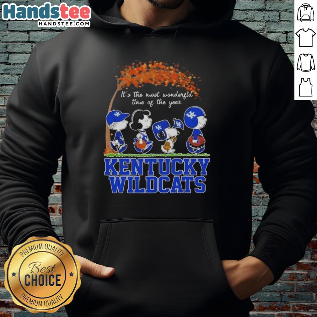 premium-kentucky-wildcats-x-peanuts-snoopy-and-friends-autumn-its-the-most-wonderful-time-hoodie Alt Text: Premium Kentucky Wildcats X Peanuts Snoopy hoodie featuring autumn designs, perfect for the most wonderful time of the year.