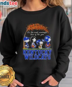 Premium Kentucky Wildcats X Peanuts Snoopy and Friends autumn sweatshirt featuring vibrant graphics for cozy fall wear.