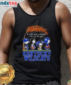 Premium Kentucky Wildcats X Peanuts Snoopy and Friends autumn tank top featuring vibrant graphics and festive design.
