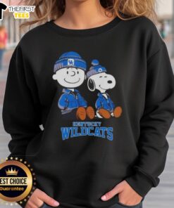 Premium Kentucky Wildcats X Snoopy and Charlie Brown sweatshirt featuring vibrant graphics and cozy design for fans.