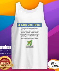 Premium Kids Can Press Turtle Franklin Tank Top featuring a fun turtle graphic, perfect for stylish summer wear.