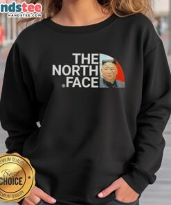 Alt Text: Premium Kim Jong Un The North Face Sweatshirt featuring a stylish design for fans of unique apparel.