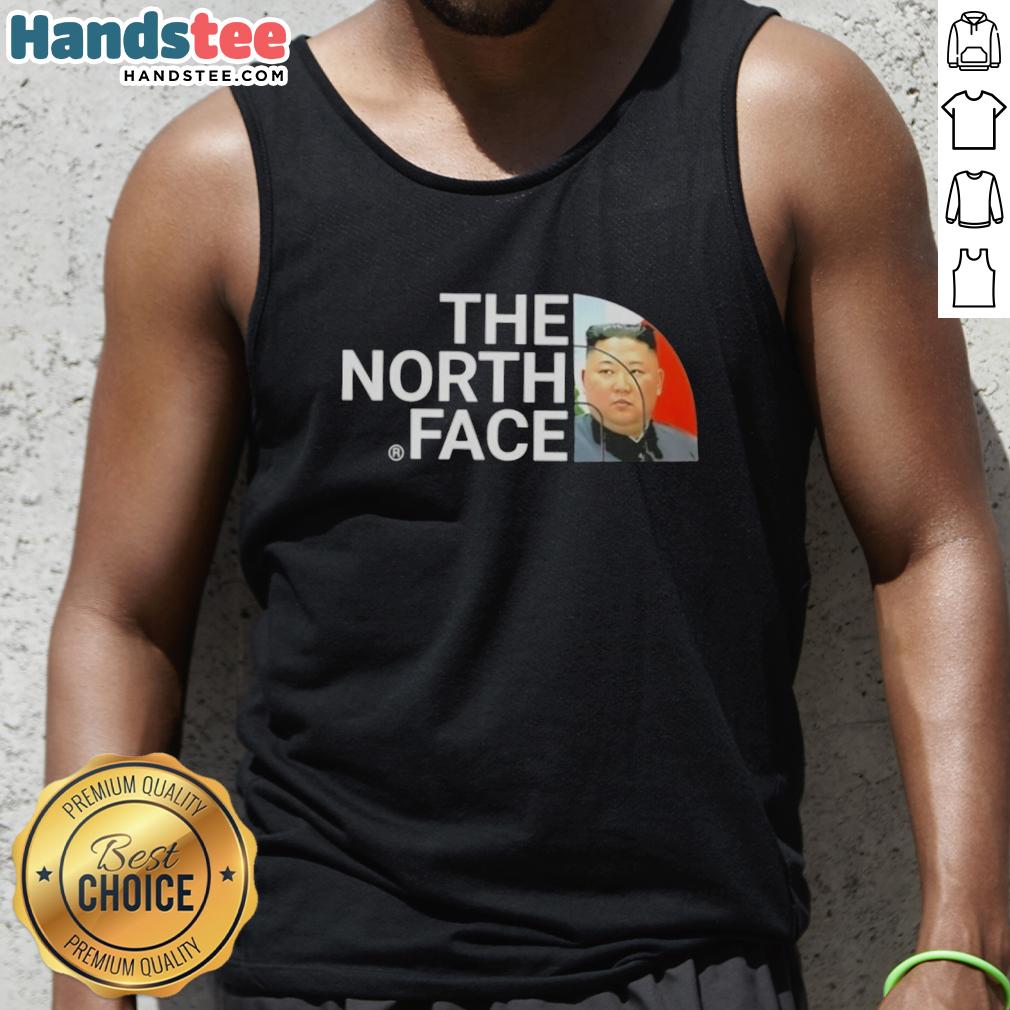 premium-kim-jong-un-the-north-face-tank-top Alt Text: Premium Kim Jong Un The North Face tank top featuring a bold design, perfect for fans of unique fashion statements.