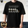 Alt Text: Premium Las Vegas Raiders X Peanuts Snoopy and Friends Abbey Road T-Shirt featuring iconic characters and team logo.