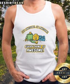 Premium Lego feeling awesome tank top featuring vibrant colors and playful design for fans of fun and creativity.