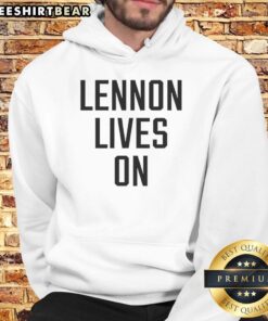 Premium Lennon Lives On Hoodie featuring iconic design, perfect for music lovers and fans of John Lennon.