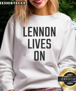 Premium Lennon Lives On Sweatshirt featuring iconic design, perfect for fans and stylish casual wear.