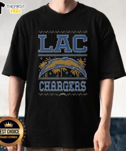 Premium Los Angeles Chargers Holiday T-Shirt featuring team logo and festive design for fans celebrating the season.