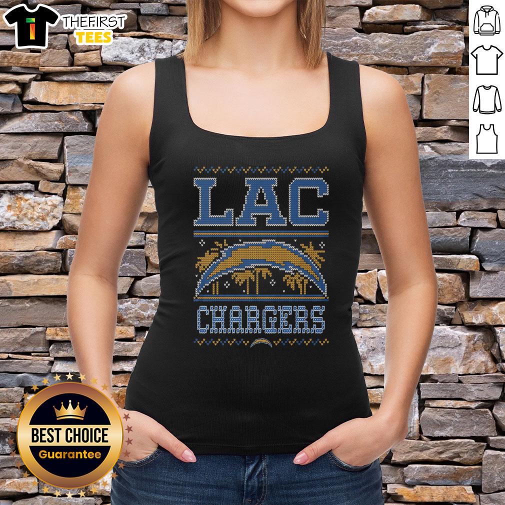 premium-los-angeles-chargers-holiday-tank-top Premium Los Angeles Chargers holiday tank top featuring team colors and festive design, perfect for game day or casual wear.