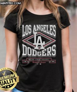 Stylish Premium Los Angeles Dodgers Heater Ladies Tee featuring vibrant team colors and logo, perfect for fans.