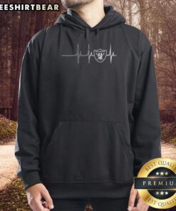 Premium Los Angeles Raiders NFL Heartbeat Hoodie showcasing team logo and stylish design for fans and sports enthusiasts.