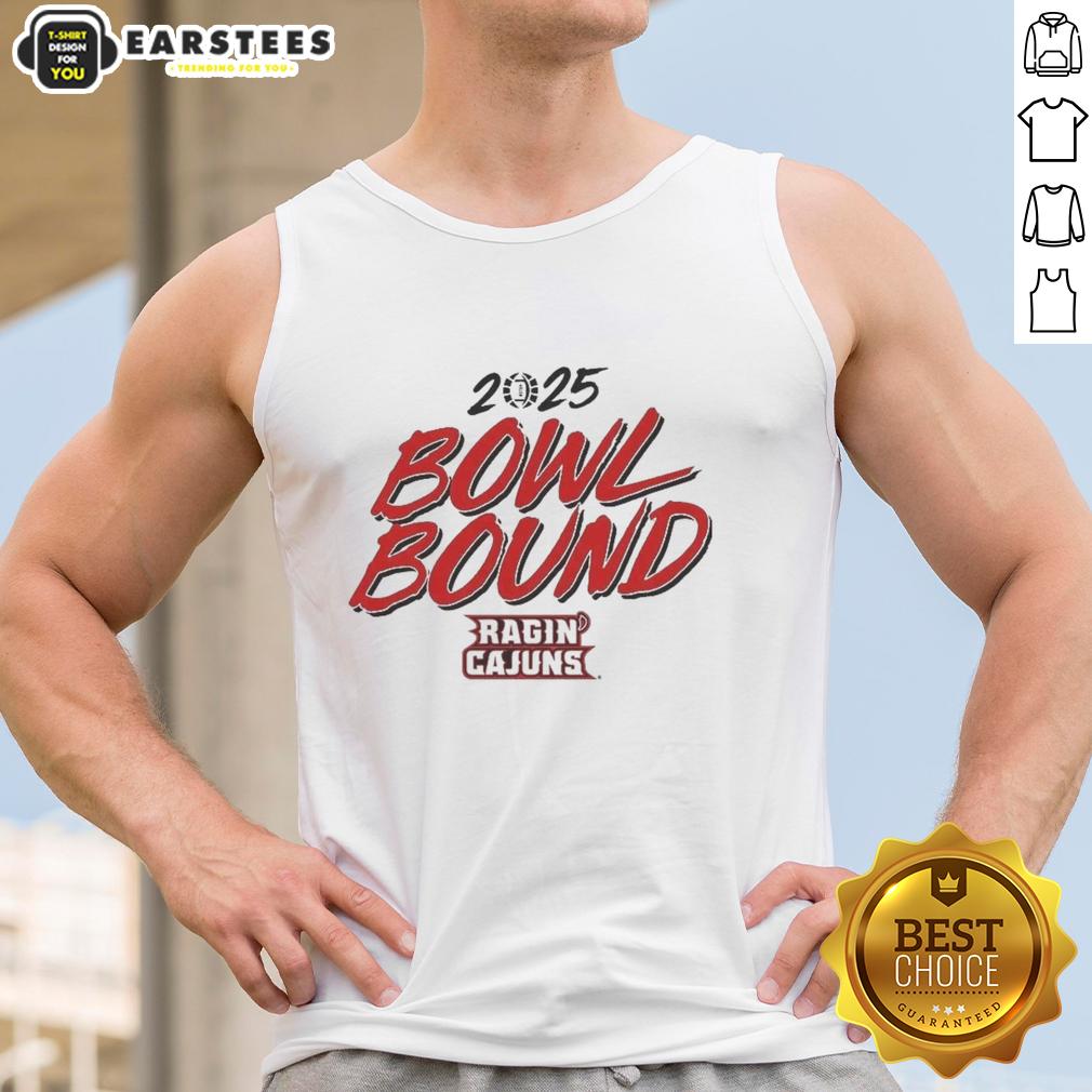 premium-louisiana-ragin-cajuns-2025-bowl-bound-tank-top Premium Louisiana Ragin' Cajuns 2025 Bowl Bound tank top featuring vibrant team colors and logo, perfect for fans.