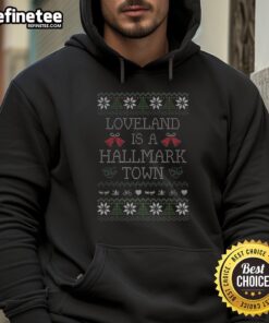 Premium Loveland is a Hallmark Town Ugly Christmas Hoodie featuring festive designs for holiday cheer and style.