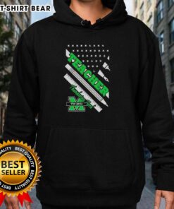 Premium Marshall Thundering Herd X Teacher hoodie with American flag design, perfect for fans and educators alike.