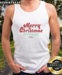 Premium Merry Christmas Shitters Full tank top featuring festive design for holiday cheer and humor.