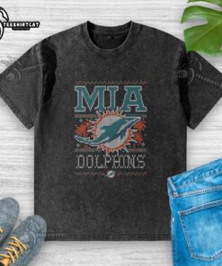 Premium Miami Dolphins Holiday Washed T-Shirt featuring vibrant team colors and a relaxed fit for fans.