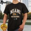 Alt Text: Premium Miami Hurricanes CFP Quarterfinal T-Shirt featuring Cotton Bowl 2025 design, perfect for fans and collectors.