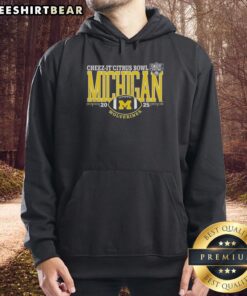 Premium Michigan Wolverines Cheez-It Citrus Bowl 2025 Hoodie featuring team colors and logo for fans and supporters.