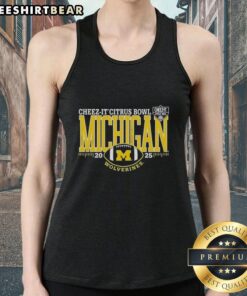 Premium Michigan Wolverines Cheez-It Citrus Bowl 2025 tank top showcasing team spirit in vibrant colors and stylish design.