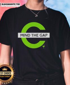 Premium Mind The Gap Ladies Tee in stylish design, perfect for casual wear and showcasing modern fashion trends.
