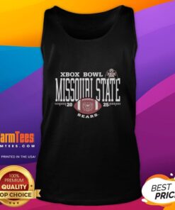 Premium Missouri State Bears 2025 Xbox Bowl logo tank top featuring bold graphics and a comfortable fit for fans.