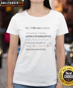 Premium My 2026 Resolutions Hang With Carlos Ladies Tee in stylish design, perfect for casual outings and goal-setting.