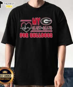 Premium My Heart Beats For Georgia Bulldogs Football T-Shirt featuring vibrant team colors and bold graphic design.