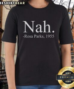Premium Rosa Parks 1955 Letter Ladies Tee featuring a vintage design celebrating civil rights activism.