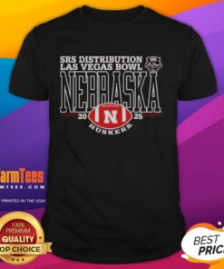 Premium Nebraska Cornhuskers 2025 Las Vegas Bowl Logo T-Shirt featuring vibrant team colors and bold graphics.