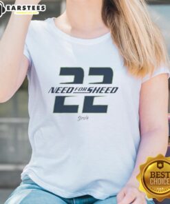 Premium Need for Sheed 22 graphic ladies tee featuring a stylish design perfect for fans of basketball and streetwear.