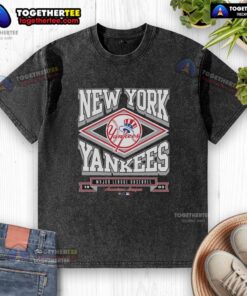 Premium New York Yankees Heater Washed T-Shirt in classic navy blue, featuring team logo and comfortable fit.
