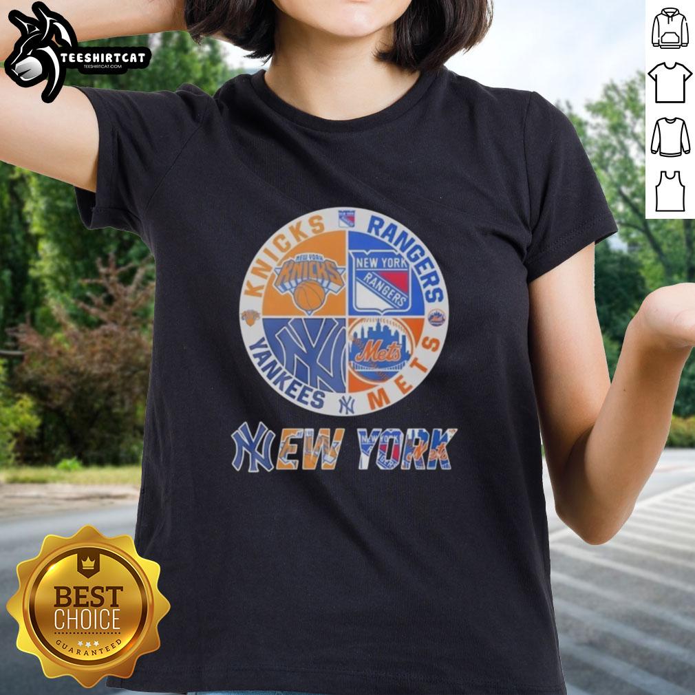 premium-new-york-yankees-new-york-knicks-new-york-rangers-new-york-new-york-mets-mashup-logo-ladies-tee Premium New York Yankees, Knicks, Rangers, and Mets mashup logo on a stylish ladies tee shirt.