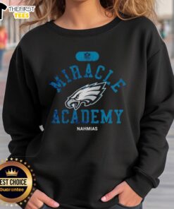 Premium NFL Philadelphia Eagles Miracle Academy Nahmias sweatshirt in green, featuring team logo and stylish design.