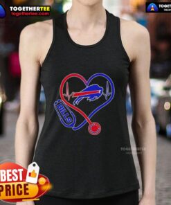 Premium Nurse Love Buffalo Bills Tank Top featuring a stylish design for fans and healthcare professionals.