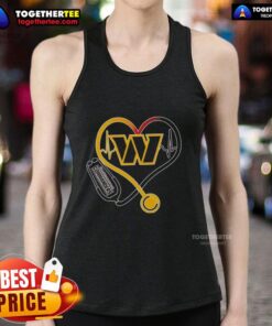 Premium Nurse Love Washington Commanders Tank Top featuring a stylish design for fans and healthcare workers alike.