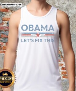 Premium Obama 2028 political protest rally tank top design featuring bold graphics and vibrant colors.
