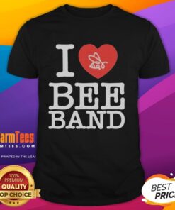 Premium Official Honey Revenge I Heart Bee Band T-Shirt featuring a stylish bee graphic and vibrant colors for fans.
