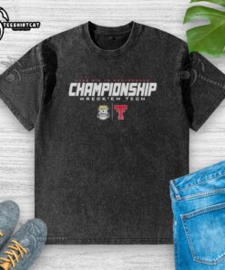 Premium Official Texas Tech 2025 Big 12 Championship Wreck Em Tech Washed T-Shirt in vibrant colors.