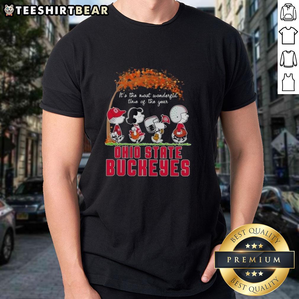 premium-ohio-state-buckeyes-x-peanuts-snoopy-and-friends-autumn-its-the-most-wonderful-time-t-shirt-1 Alt Text: Premium Ohio State Buckeyes X Peanuts Snoopy and Friends autumn t-shirt celebrating the most wonderful time of year.
