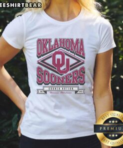 Alt Text: Premium Oklahoma Sooners Heater Ladies Tee in red with team logo, perfect for women fans of college football.