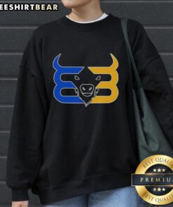 Alt Text: Premium One Before I Die Buffalo Sabres logo parody sweatshirt featuring a creative and humorous design.