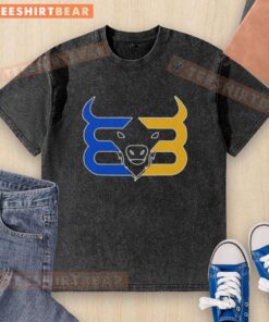 Alt Text: Premium One Before I Die Buffalo Sabres logo parody washed t-shirt featuring a unique sports design.