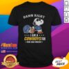 Alt Text: Premium Peanuts Snoopy Cowboys Fan T-Shirt showcasing Snoopy with 'Damn Right I Am A Cowboys Fan Now And Forever' design.