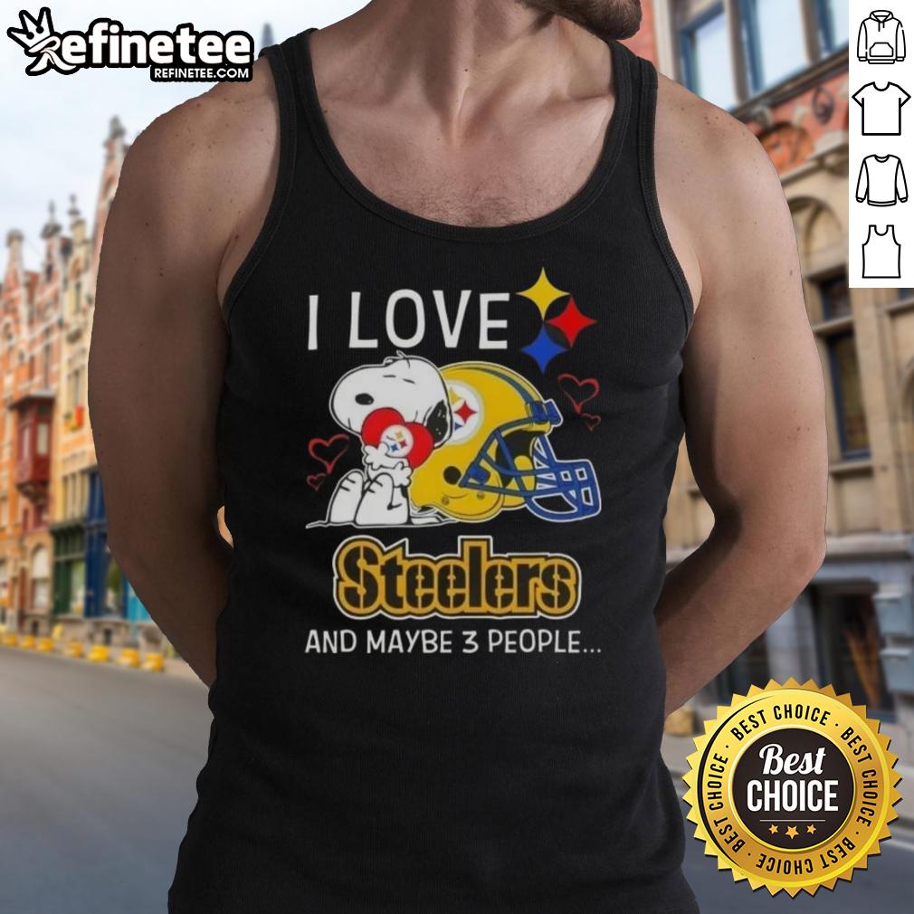 premium-peanuts-snoopy-hug-heart-i-love-pittsburgh-steelers-and-maybe-3-people-tank-top Alt Text: Premium peanuts Snoopy tank top with heart design, showing love for Pittsburgh Steelers and a fun message.