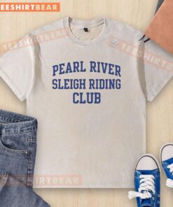 Premium Pearl River Sleigh Riding Club washed t-shirt featuring a stylish design for outdoor enthusiasts.