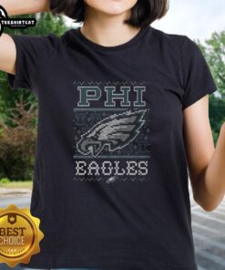 Premium Philadelphia Eagles Holiday Ladies Tee featuring festive design and comfortable fit for fans celebrating the season.